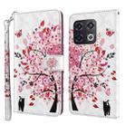 For OnePlus 10 Pro 3D Painting Pattern TPU + PU Leather Phone Case(Cat Under The Tree) - 1