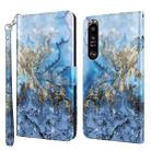 For Sony Xperia 1 II 3D Painting Pattern TPU + PU Leather Phone Case(Milky Way) - 1