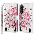 For Sony Xperia 1 II 3D Painting Pattern TPU + PU Leather Phone Case(Cat Under The Tree) - 1