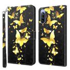 For Sony Xperia 10 II 3D Painting Pattern TPU + PU Leather Phone Case(Gold Butterfly) - 1