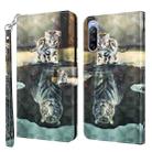 For Sony Xperia 10 II 3D Painting Pattern TPU + PU Leather Phone Case(Cat Tiger) - 1