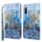 For Sony Xperia 10 II 3D Painting Pattern TPU + PU Leather Phone Case(Milky Way) - 1