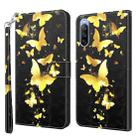 For Sony Xperia 10 III 3D Painting Pattern TPU + PU Leather Phone Case(Gold Butterfly) - 1