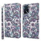 For OPPO A16 / A54 5G 3D Painting Pattern TPU + PU Leather Phone Case(Swirl Pattern) - 1