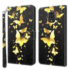 For Xiaomi Redmi Note 10 Lite 3D Painting Pattern TPU + PU Leather Phone Case(Gold Butterfly) - 1