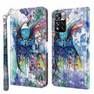 For Xiaomi Redmi Note 11 Pro / 11 Pro+ 3D Painting Pattern TPU + PU Leather Phone Case(Watercolor Owl) - 1