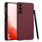 For Samsung Galaxy S22+ 5G GKK Ultra-thin Skin Feel Phone Case with Side Pen Slot & Stylus(Red) - 1