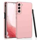For Samsung Galaxy S22+ 5G GKK Ultra-thin Skin Feel Phone Case with Side Pen Slot & Stylus(Pink) - 1