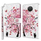 For Nokia G20 / G10 / 6.3 3D Painting Pattern TPU + PU Leather Phone Case(Cat Under The Tree) - 1
