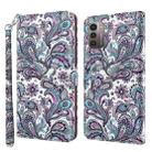 For Nokia G11 / G21 3D Painting Pattern TPU + PU Leather Phone Case(Swirl Pattern) - 1