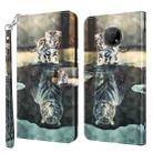 For Nokia G300 3D Painting Pattern TPU + PU Leather Phone Case(Cat Tiger) - 1