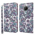 For Nokia G300 3D Painting Pattern TPU + PU Leather Phone Case(Swirl Pattern) - 1