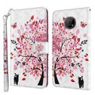 For Nokia G300 3D Painting Pattern TPU + PU Leather Phone Case(Cat Under The Tree) - 1