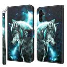 For Samsung Galaxy A13 5G 3D Painting Pattern TPU + PU Leather Phone Case(Wolf) - 1
