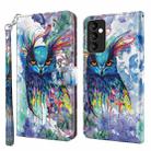 For Samsung Galaxy A82 5G 3D Painting Pattern TPU + PU Leather Phone Case(Watercolor Owl) - 1