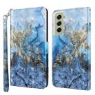 For Samsung Galaxy S22 5G 3D Painting Pattern TPU + PU Leather Phone Case(Milky Way) - 1