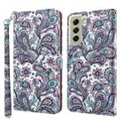 For Samsung Galaxy S22 5G 3D Painting Pattern TPU + PU Leather Phone Case(Swirl Pattern) - 1