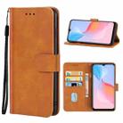 Leather Phone Case For vivo Y21G(Brown) - 1