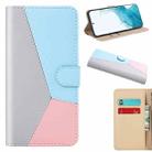 For Samsung Galaxy S22 5G Tricolor Stitching Horizontal Flip Leather Phone Case(Grey) - 1