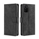 For OPPO A55s 5G Skin Feel Crocodile Texture Magnetic Clasp PU Leather Phone Case(Black) - 1