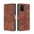 For OPPO A55s 5G Skin Feel Crocodile Texture Magnetic Clasp PU Leather Phone Case(Brown) - 1