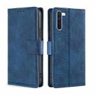 For OPPO Reno3 A Japanese Version Skin Feel Crocodile Texture Magnetic Clasp PU Leather Phone Case(Blue) - 1