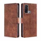 For OPPO Reno5 A Skin Feel Crocodile Texture Magnetic Clasp PU Leather Phone Case(Brown) - 1