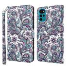 For Motorola Moto G22 3D Painting Pattern TPU + PU Leather Phone Case(Swirl Pattern) - 1