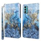 For Motorola Moto G60 3D Painting Pattern TPU + PU Leather Phone Case(Milky Way) - 1