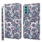 For Motorola Moto G60 3D Painting Pattern TPU + PU Leather Phone Case(Swirl Pattern) - 1