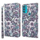 For Motorola Moto G71 5G 3D Painting Pattern TPU + PU Leather Phone Case(Swirl Pattern) - 1