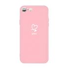 For iPhone 6s / 6 Love-heart Letter Pattern Colorful Frosted TPU Phone Protective Case(Pink) - 1