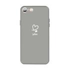 For iPhone 6s / 6 Love-heart Letter Pattern Colorful Frosted TPU Phone Protective Case(Gray) - 1