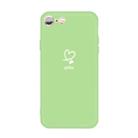 For iPhone 6s / 6 Love-heart Letter Pattern Colorful Frosted TPU Phone Protective Case(Green) - 1