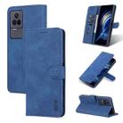 For Xiaomi Redmi K50 / K50 Pro AZNS Skin Feel Calf Texture Flip Leather Phone Case(Blue) - 1