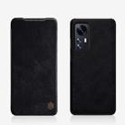 For Xiaomi 12 / 12X NILLKIN QIN Series Crazy Horse Texture Leather Case(Black) - 1