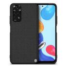 For Xiaomi Redmi Note 11 4G Global NILLKIN 3D Textured Nylon Fiber TPU Phone Case(Black) - 1