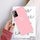 For Galaxy S20+ Love Heart Pattern Frosted TPU Protective Case(Pink) - 1