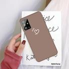 For Galaxy S20+ Love Heart Pattern Frosted TPU Protective Case(Khaki) - 1