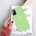 For Galaxy S20+ Love Heart Pattern Frosted TPU Protective Case(Green) - 1