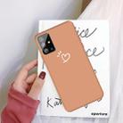 For Galaxy S20+ Love Heart Pattern Frosted TPU Protective Case(Coral Orange) - 1