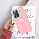 For Galaxy S20 Ultra Love Heart Pattern Frosted TPU Protective Case(Pink) - 1