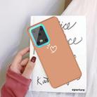 For Galaxy S20 Ultra Love Heart Pattern Frosted TPU Protective Case(Coral Orange) - 1