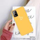 For Galaxy S20 Love Heart Pattern Frosted TPU Protective Case(Yellow) - 1