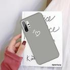 For Galaxy Note10+ Love Heart Pattern Frosted TPU Protective Case(Grey) - 1
