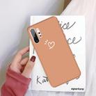 For Galaxy Note10+ Love Heart Pattern Frosted TPU Protective Case(Coral Orange) - 1
