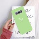 For Galaxy S10 Love Heart Pattern Frosted TPU Protective Case(Green) - 1