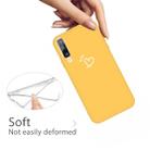 For Galaxy A70 Love Heart Pattern Frosted TPU Protective Case(Yellow) - 3