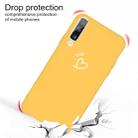 For Galaxy A70 Love Heart Pattern Frosted TPU Protective Case(Yellow) - 4