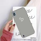 For Galaxy A10 Love Heart Pattern Frosted TPU Protective Case(Grey) - 1
